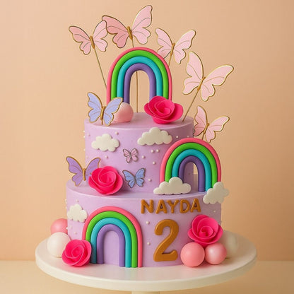 Rainbow Butterfly Cake