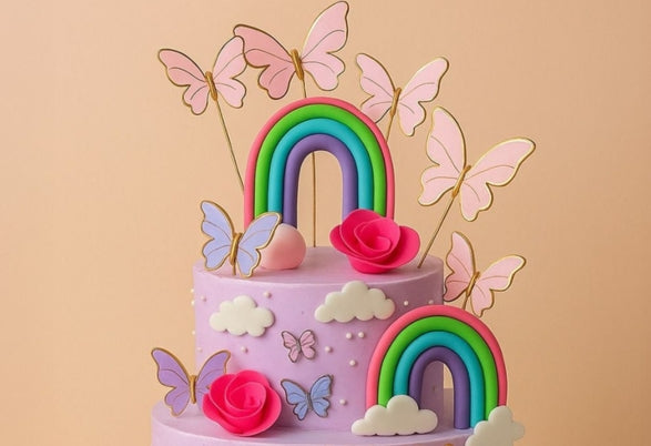 Rainbow Butterfly Designer Cake