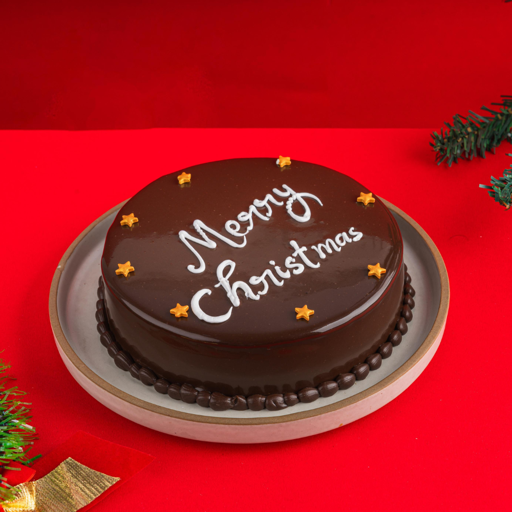 Merry Christmas Truffle Cake