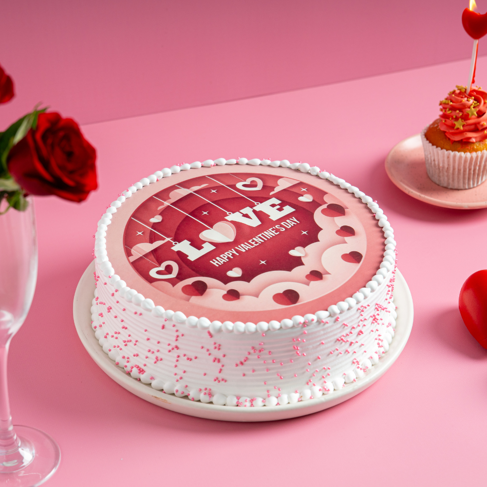 Valentine's Day Love Poster Cake