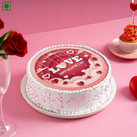 Valentine's Day Love Poster Cake - Gurgaon, Delhi & Noida