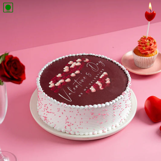 Valentine's Day Red Poster Cake - Gurgaon, Delhi & Noida