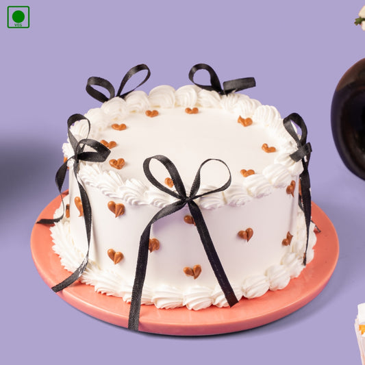 Vintage Black Ribbon Cake - Gurgaon & Delhi NCR | Cakofy