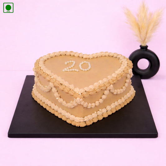 Vintage Heart Shape Cake - Gurgaon & Delhi NCR | Cakofy