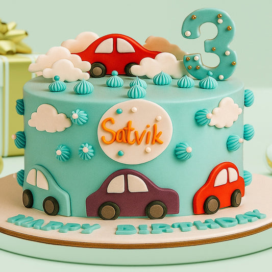 Vintage Car Theme Cake - Gurgaon & Delhi NCR | Cakofy