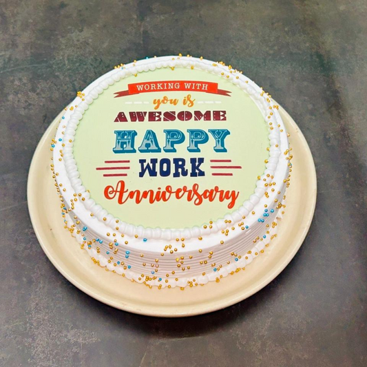 Work Anniversary Theme Cake