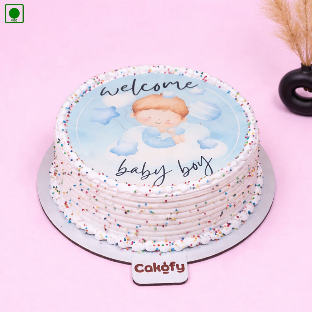 Welcome Baby Photo Cake – Gurgaon & Delhi NCR | Cakofy