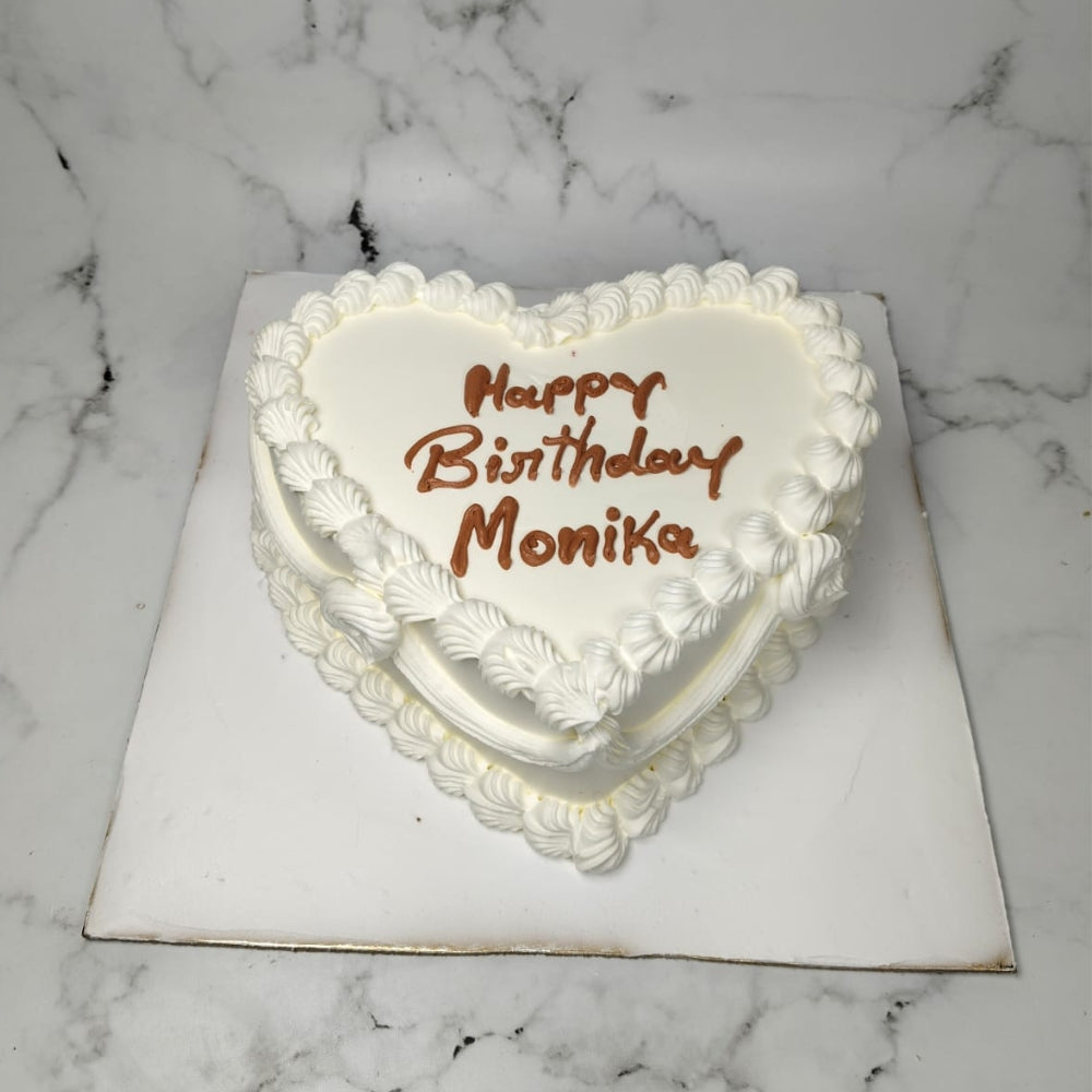 White Heart Design Cake - Gurgaon & Delhi NCR | Cakofy