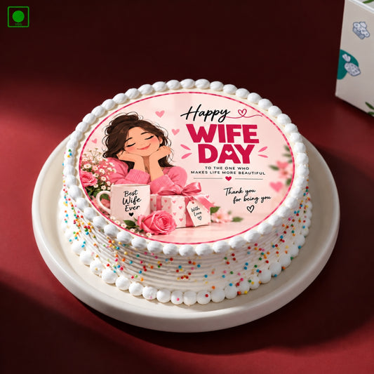Wife Day Photo Cake