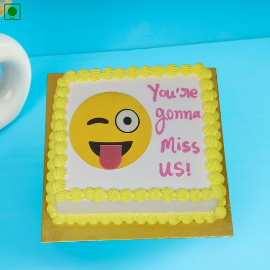 Winking Emoji Farewell Cake - Gurgaon & Delhi NCR | Cakofy