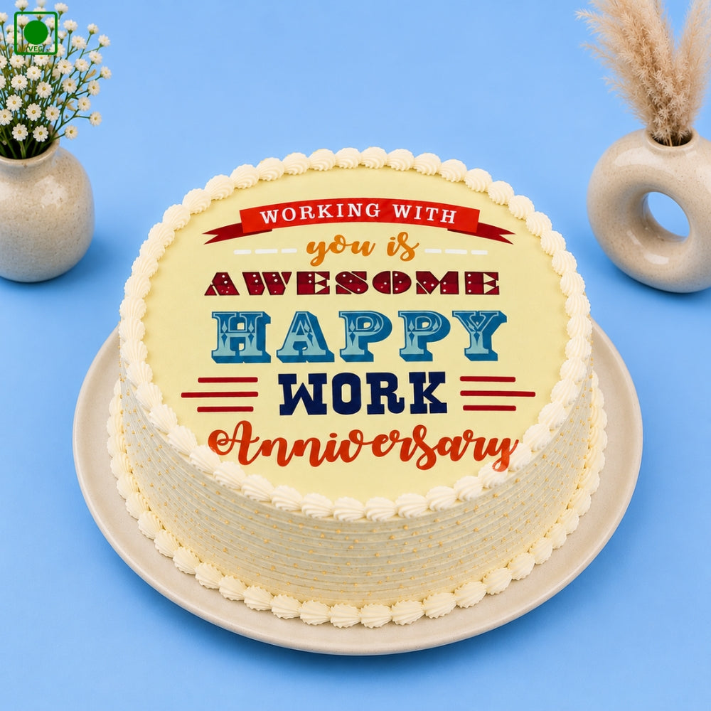 Work Anniversary Theme Cake - Gurgaon, Delhi & Noida