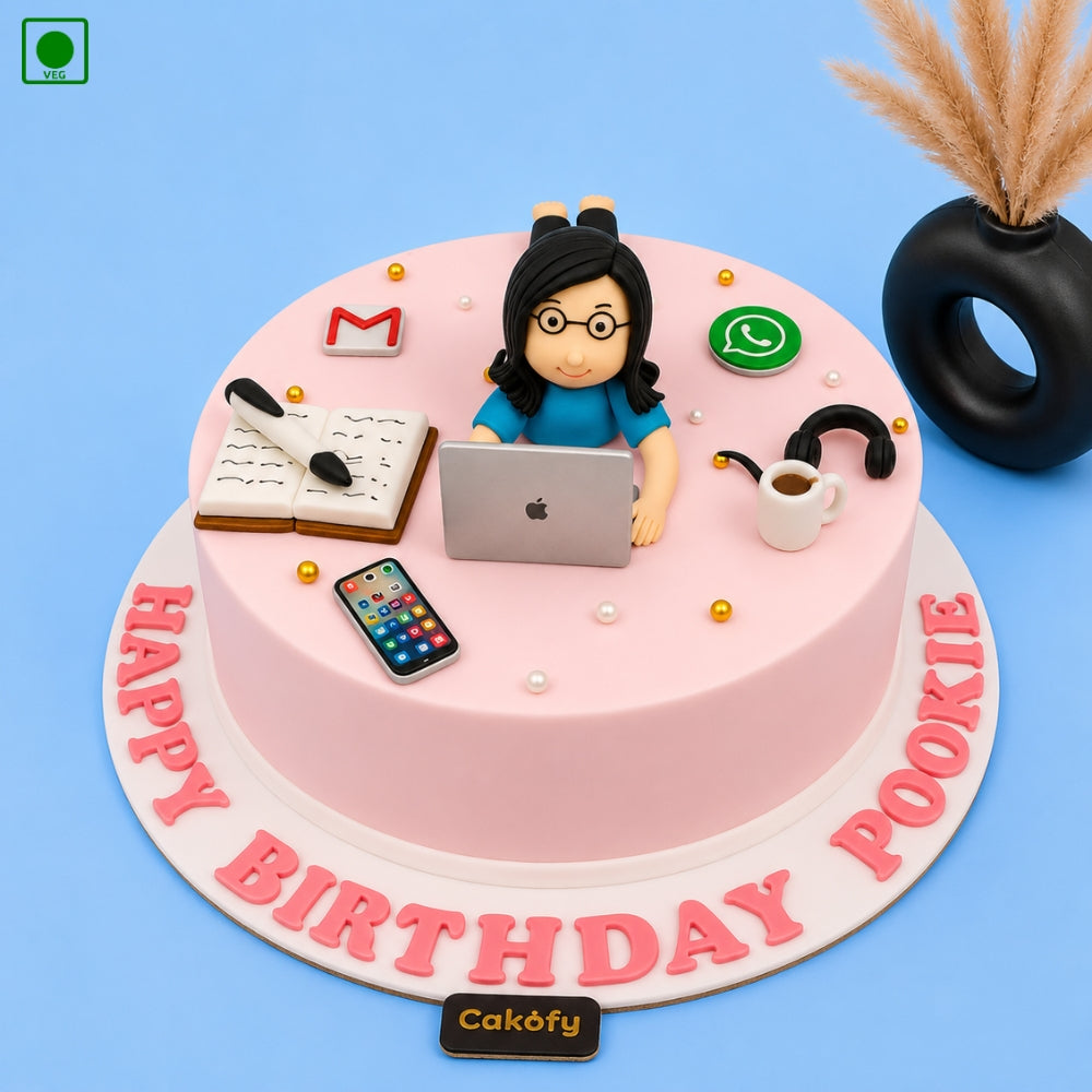 Workaholic Women Birthday Cake - Gurgaon, Delhi & Noida
