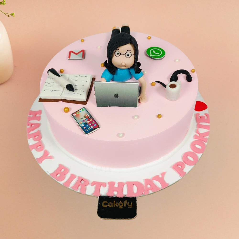 Workaholic Women Birthday Cake – Gurgaon & Delhi NCR | Cakofy
