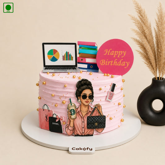 Working Girl Birthday Cake – Gurgaon & Delhi NCR | Cakofy