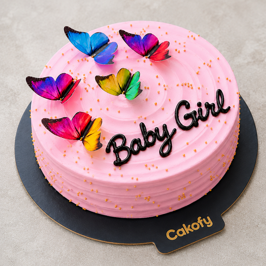Pink Butterfly Cake