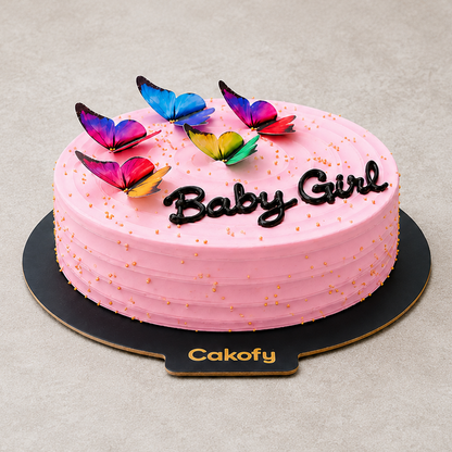 Pink Butterfly Cake